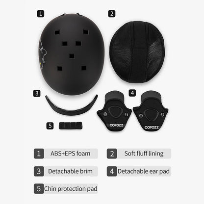 New Ski helmet Cartoons Half-covered Anti-impact Safety Helmet Cycling Sports Helmet For Adult and Kids