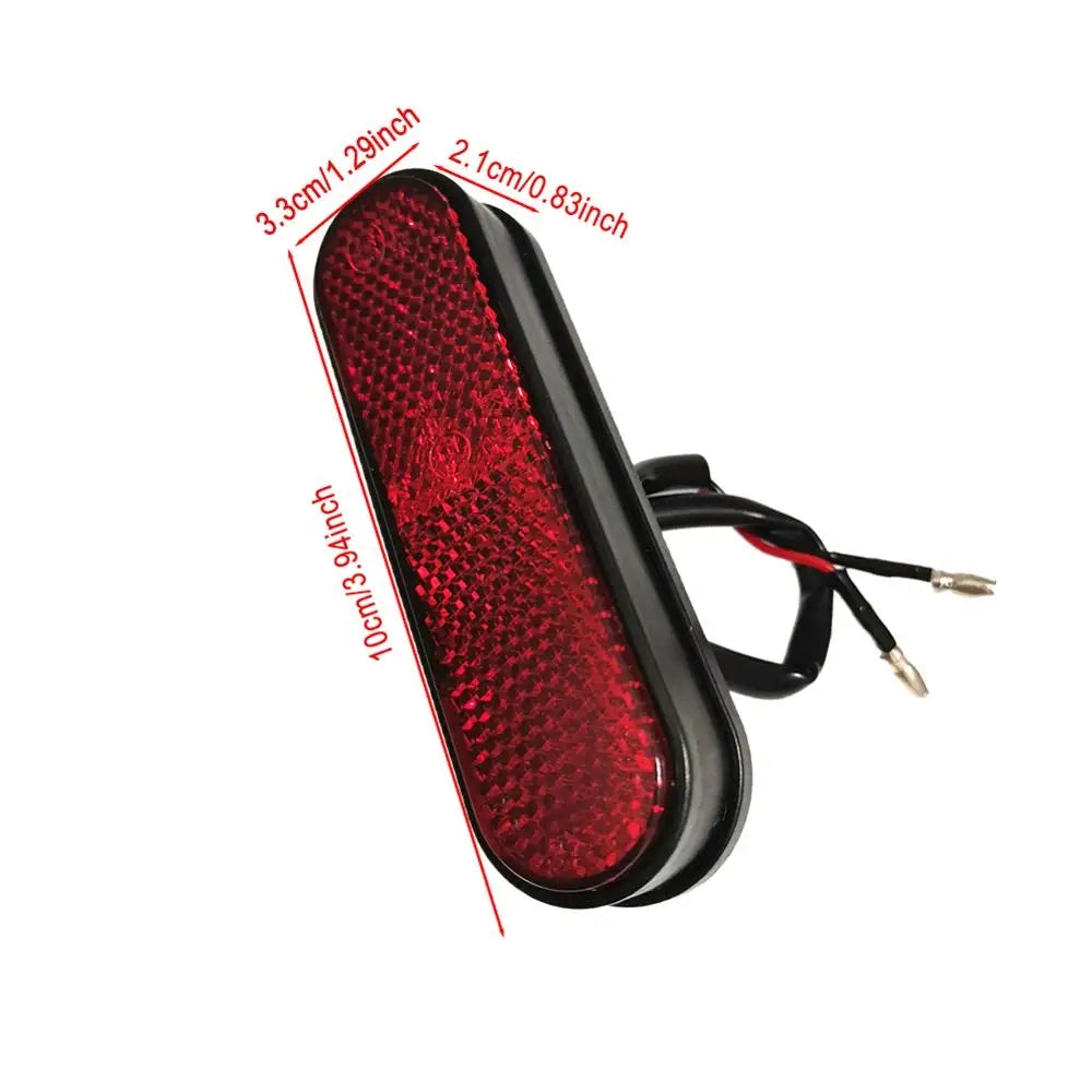 1Pc Universal Motorcycle Rear Reflector License Plate Light 3 LED Number Plate Light Tail Red Reflector