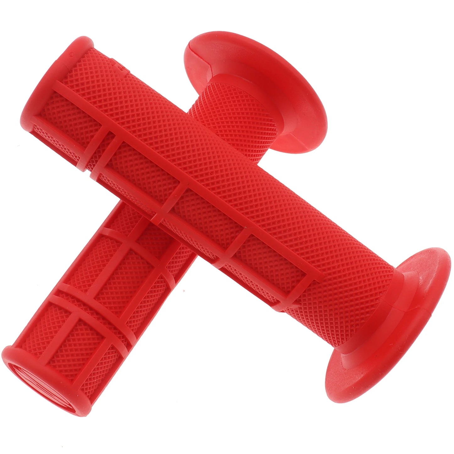 7/8" Rubber Handlebar Handle Grip 22mm Grips Left and Right ATV Motorcycle Dirt Pit Bike Motocross Thumb Throttle Red