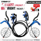 TANKE E-Bike MTB Hydraulic Disc Brake Set Electric E Scooter Power Control Shifter Bicycle Brakes 160mm rotors Aluminum Alloy Blue-LFRR-160mm