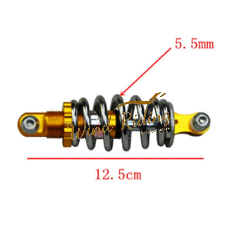 Electric Scooter Rear Support Shock Absorber Rear Spring Shock Absorber Center Distance 110mm / 115 / 125mm Gold Shock Absorber