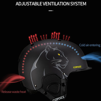 New Ski helmet Cartoons Half-covered Anti-impact Safety Helmet Cycling Sports Helmet For Adult and Kids