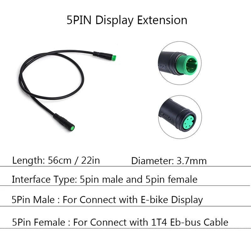 E-bike Cable For Bafang/8FUN Motor Kits Gear Sensor USB Programming Hydraulic Brake Sensor Display Holder 5PIN Brake 3pin 1T4 1