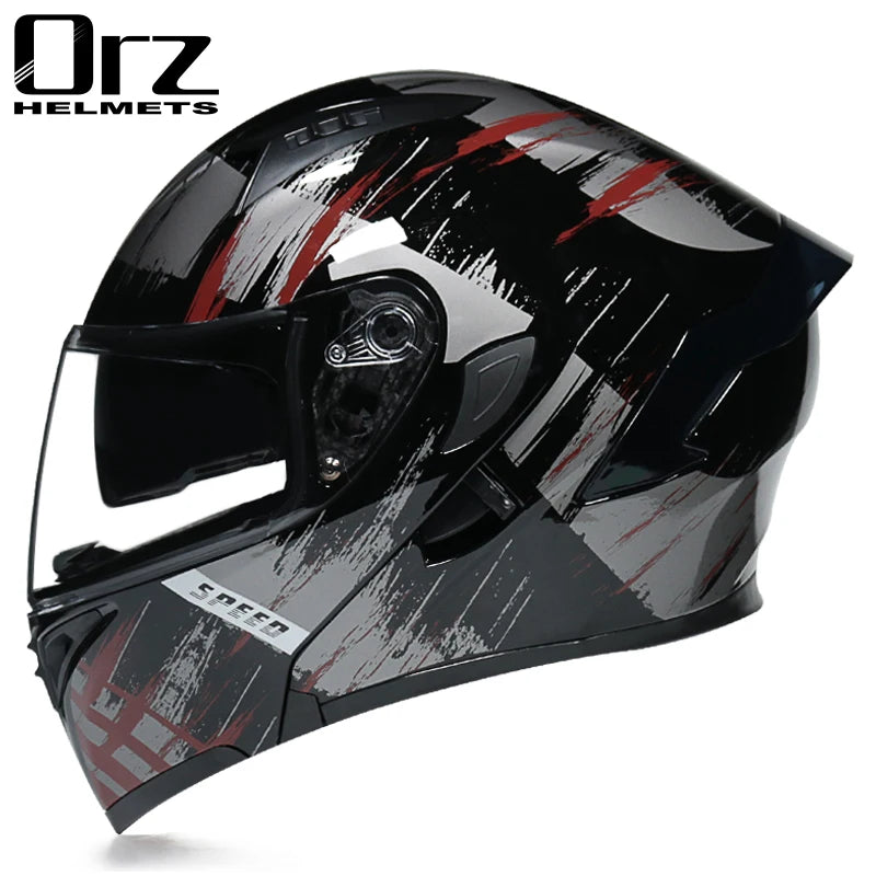 Flip Up Motorcycle Helmet Double lens full face helmet High quality DOT approved