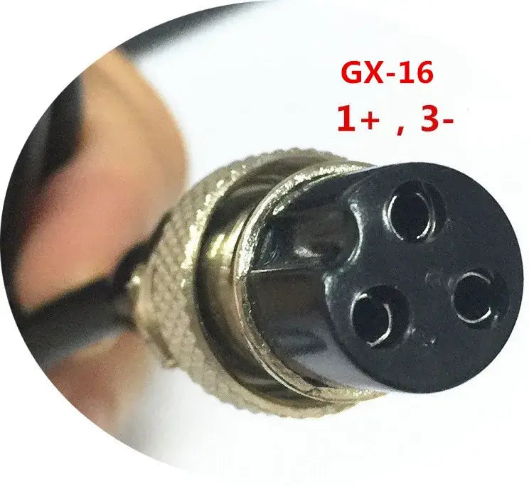 GX-16 Connector for electrical wiring with 3 pins, suitable for various electronic applications.