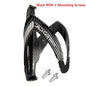 Portabidones Ciclismo Carbon Fiber+Glass Fiber Road Bike Bicycle Cycling MTB Water Bottle Holder Cage bottle rack bicycle Black With 2 Screws CHINA