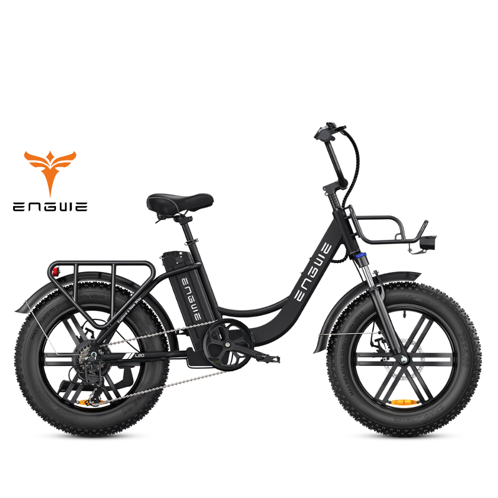   ENGWE L20 2.0 Foldable Fat Tire Electric Bike 750W Motor 52V 13Ah Battery