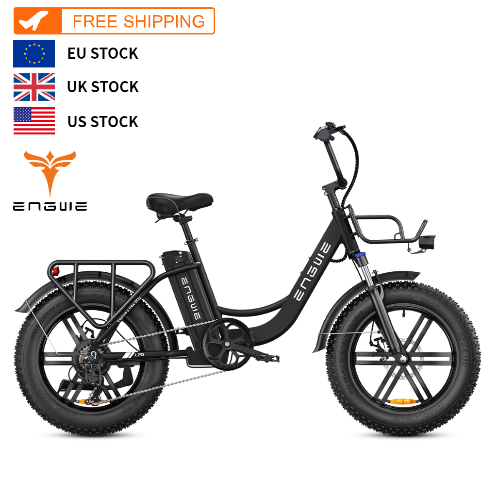   ENGWE L20 2.0 Foldable Fat Tire Electric Bike 750W Motor 52V 13Ah Battery