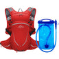 16L Outdoor Sport Cycling Running Mountaineering Hiking Bike Riding Hydration Water Bag Storage Pack UltraLight Bladder Backpack Red and 1L water