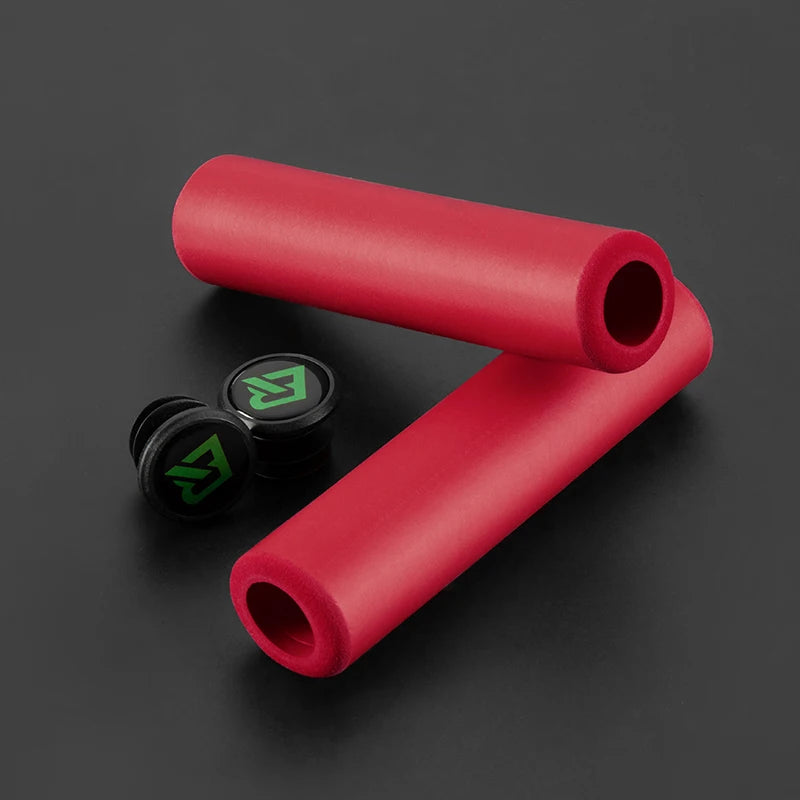ROCKBROS Cycling Grips Bicycle Grips MTB Silicone Sponge Handlebar Grips Bike Grips Mountain Bike Bicycle Handlebars Ultraight GMBT1001RD CHINA