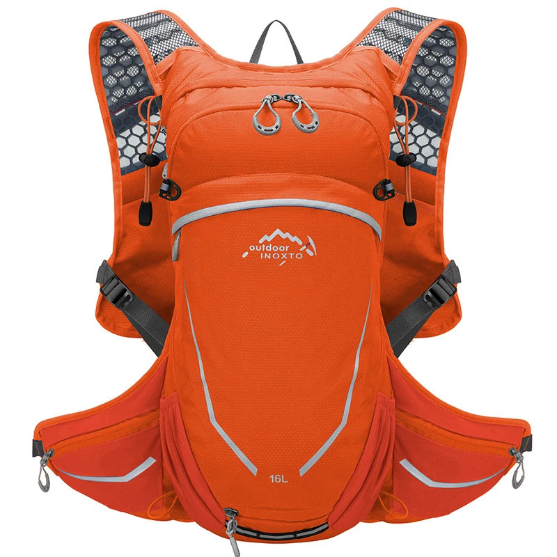 16L Outdoor Sport Cycling Running Mountaineering Hiking Bike Riding Hydration Water Bag Storage Pack UltraLight Bladder Backpack Orange bag only