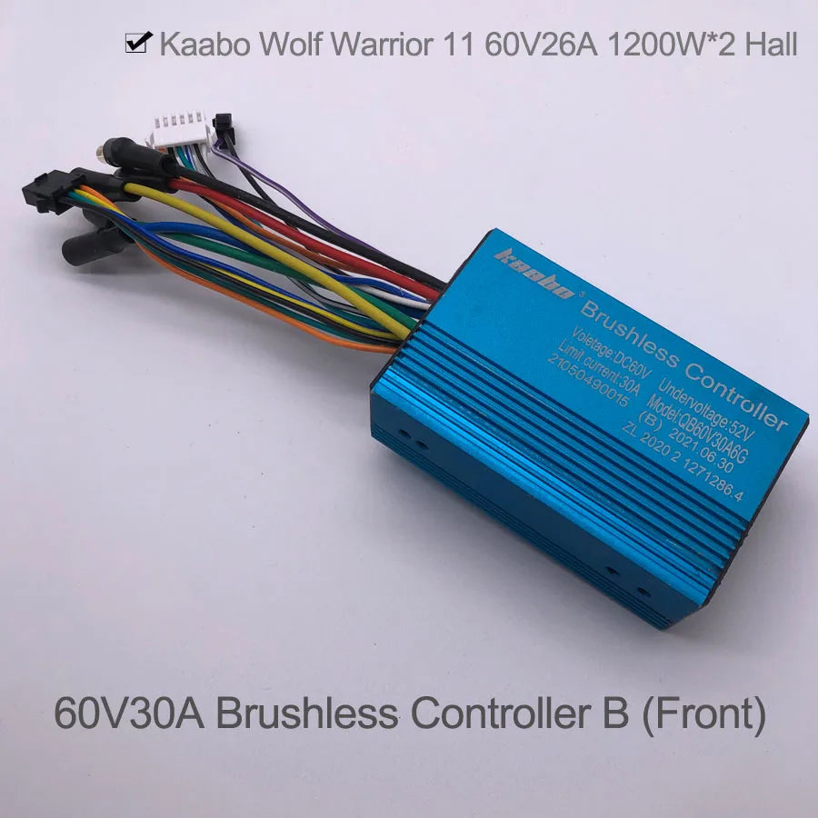 WW 60V30A Sine Wave Brushless Controller 1200W Hall Motor Kaabo Wolf Warrior Electric Scooter Accessories
