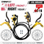TANKE MTB Bike Hydraulic Disc Brake Set 160mm Rotors Oil Calliper Plate Front Rear Mountain Bicycle Golden-LFRR-160mm China
