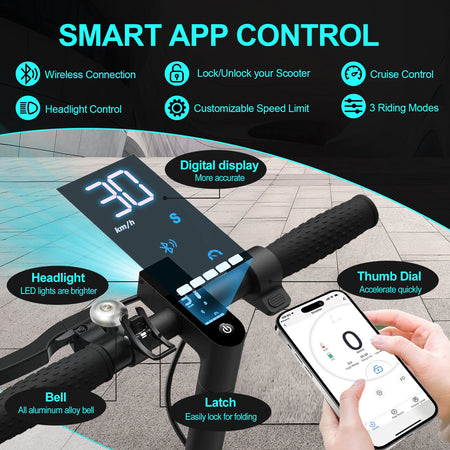 HEZZO HS-04PRO foldable electric scooter with 16MPH speed