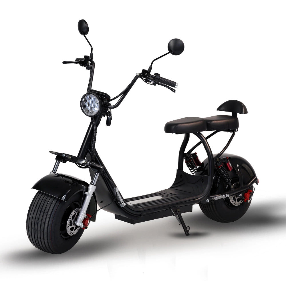 HS2 2000W Electric Scooter – 60V 20Ah Lithium Battery, LCD Display, Dual Suspension, Front & Rear Disc Brakes (8-Inch Tire)