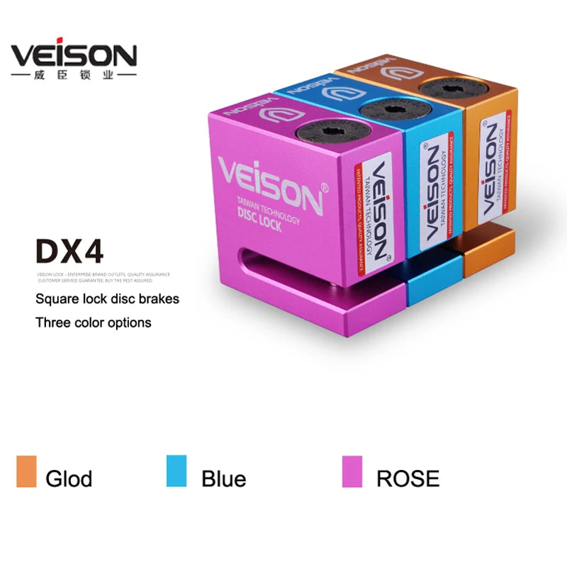 VEISON 50mm Mg-Al Alloy Motorcycle Lock Motorbike Brake Disc Safety Lock Mountain Bike Disc Lock Motocross Security Lock