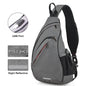 Mixi Men One Shoulder Backpack Women Sling Bag Crossbody USB Boys Cycling Sports Travel Versatile Fashion Bag Student School Gray