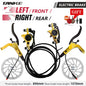 TANKE E-Bike MTB Hydraulic Disc Brake Set Electric E Scooter Power Control Shifter Bicycle Brakes 160mm rotors Aluminum Alloy Golden-LFRR-160mm