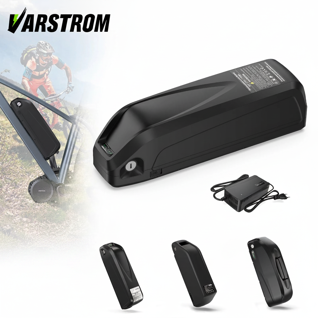 Hailong 48V 52V lithium e-bike battery mounted on down tube