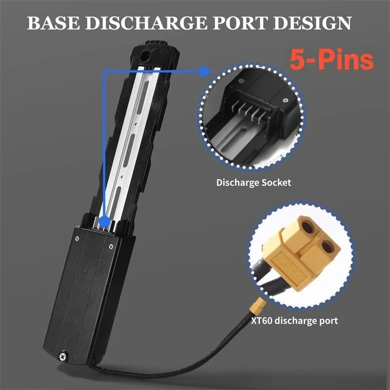 Hailong 5-pin 52V 20Ah e-bike battery kit with mounting cradle, charger, and keys