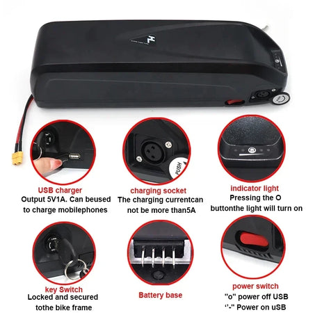 Hailong Battery for Bafang BBS02 Motor