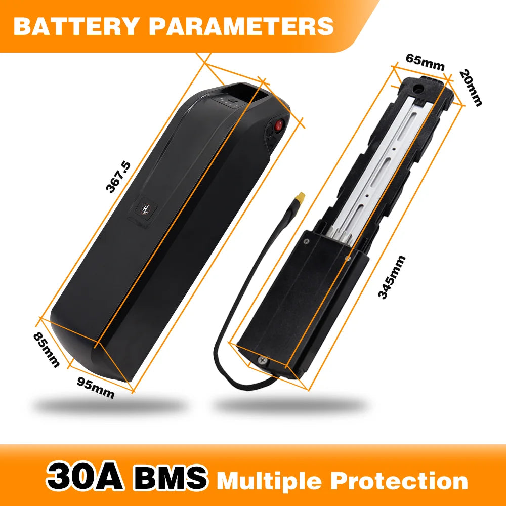 Hailong E-Bike Battery 48V 20Ah Long Range Battery Pack