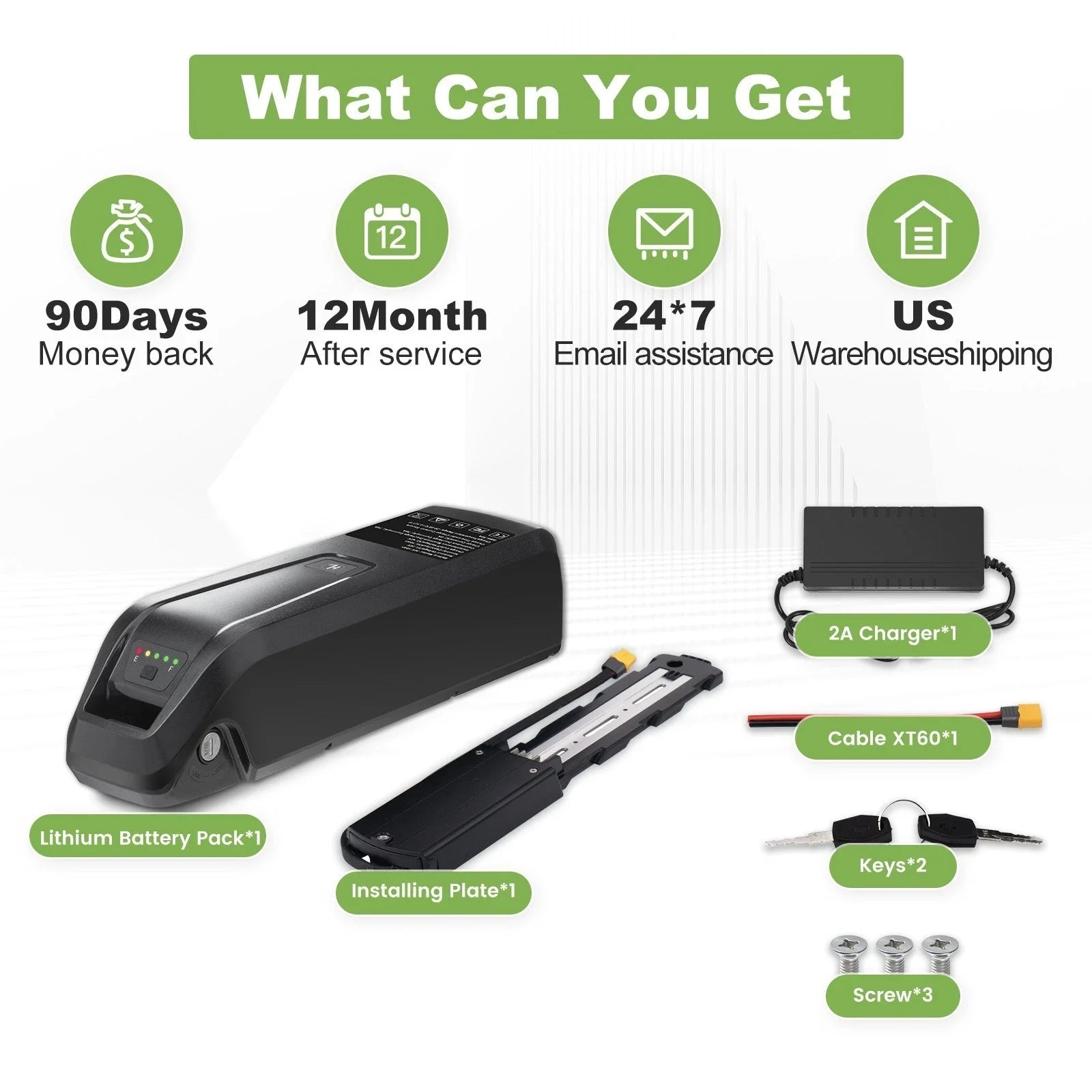 Hailong battery mounting base and security keys set