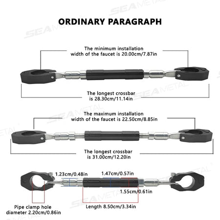   SEAMETAL Motorcycle Thick Balance Bar