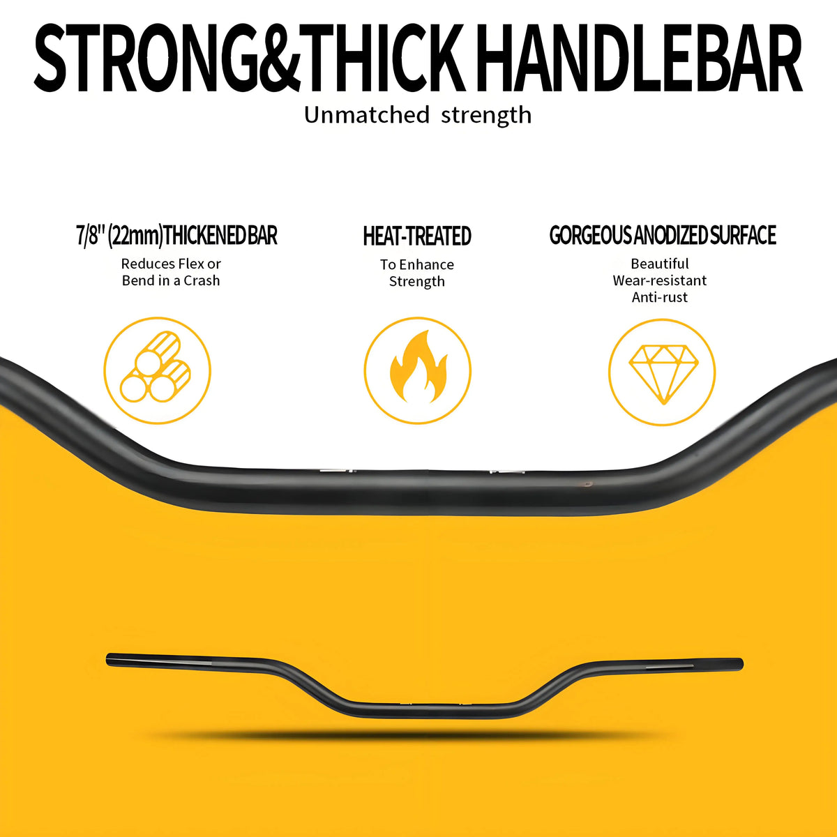   Motorcycle 7/8" Aluminum Alloy Handlebar