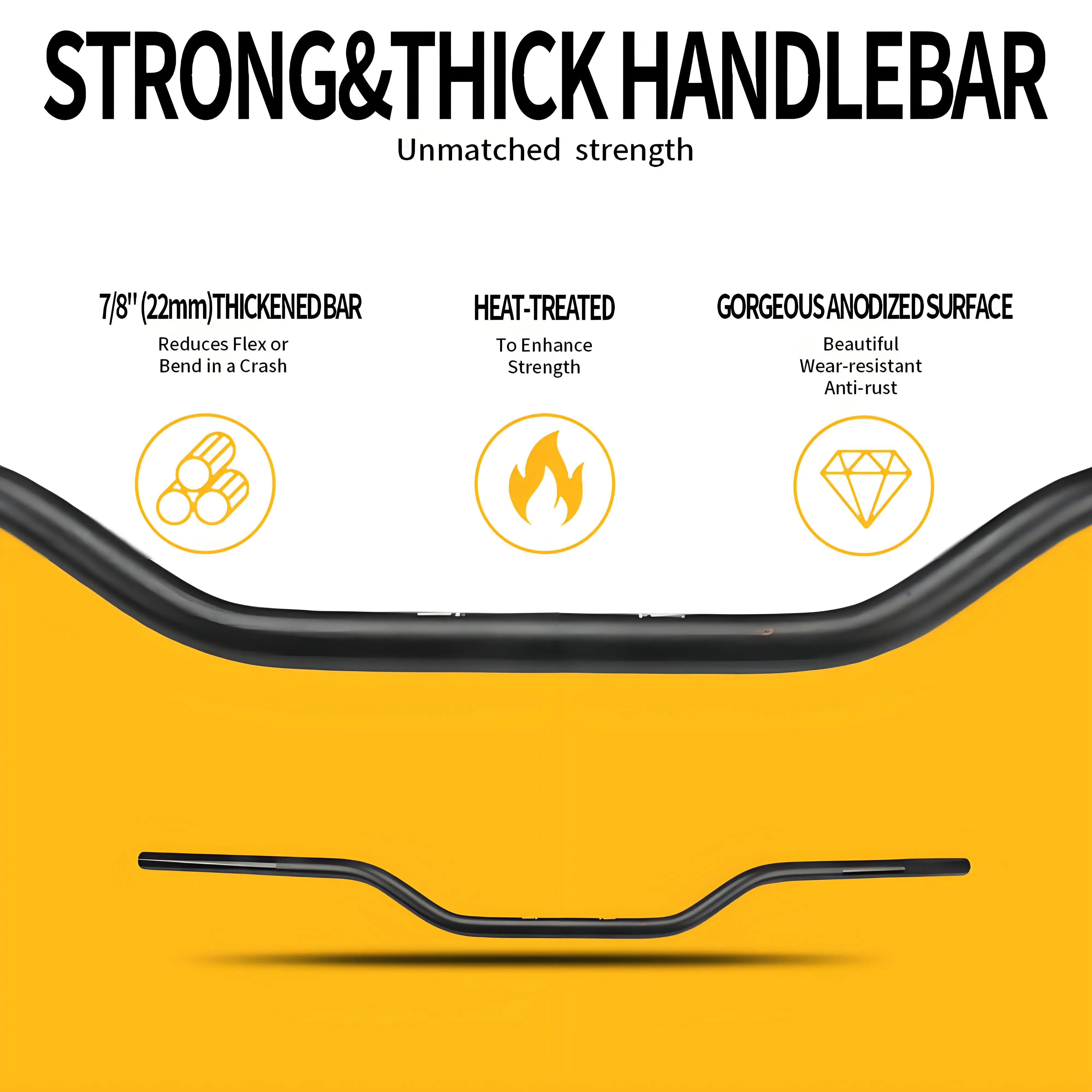   Motorcycle 7/8" Aluminum Alloy Handlebar