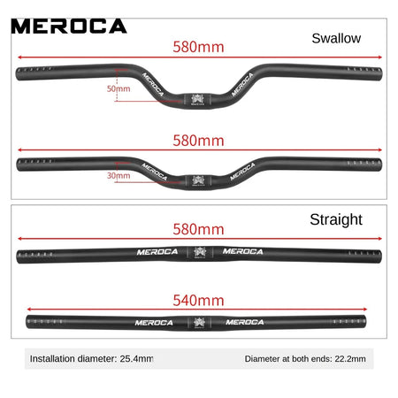   Mountain Bike Handlebar Straight Aluminum Alloy Riser