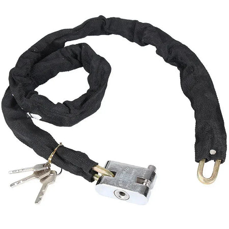 Hardened steel chain lock for mountain bikes and road bicycles
