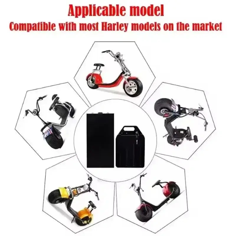 60V 20Ah-40Ah Li-ion Battery Pack for 2000W Harley Citycoco Electric Scooter Includes Free Charger compatible with Harley models