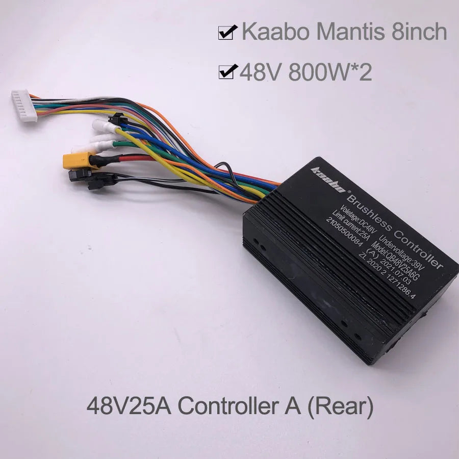 Mantis 8 48V25A Sine Wave Controller A B Front Rear Original Kaabo Mantis 8inch 800W Hall Electric Scooter Spare Parts
