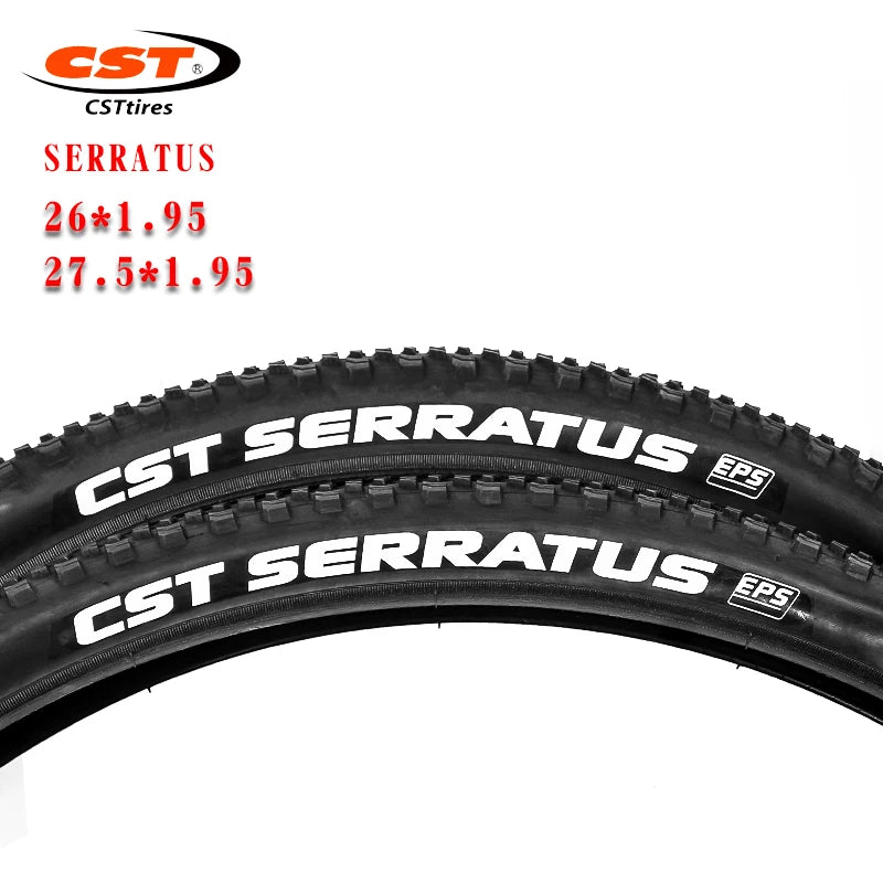 CST Serratus C1955 MTB Tire – 27.5 x 1.95 Wire Bead, Puncture Resistant