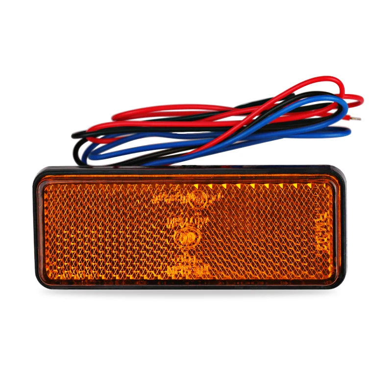 Tail Light Motorcycle Rectangle Reflector Tail Brake Lamp Motorcycle Rear Light Car ATV LED Reflectors Truck Side Warning Lights