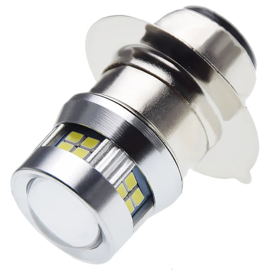 1Pcs P15D P15D-25-1 PX15D T19 H6M LED Motorbike Headlight Bulb Hi-Lo Beam White 6000K Scooter Moped Front Light Lamp 6V 12V DC
