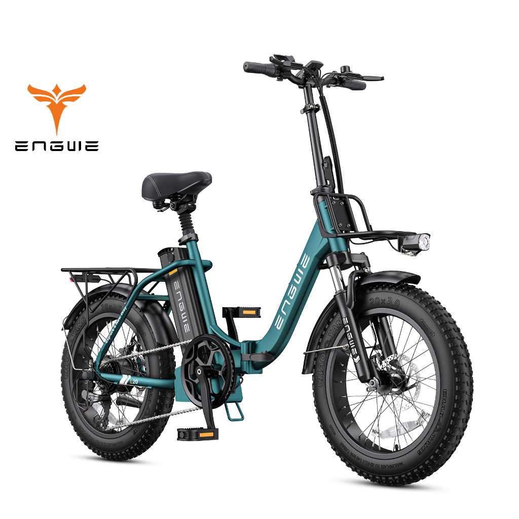   ENGWE L20 2.0 Foldable Fat Tire Electric Bike 750W Motor 52V 13Ah Battery