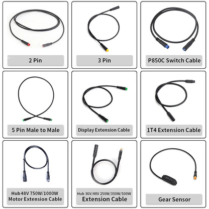 E-bike Cable For Bafang/8FUN Motor Kits Gear Sensor USB Programming Hydraulic Brake Sensor Display Holder 5PIN Brake 3pin 1T4 1