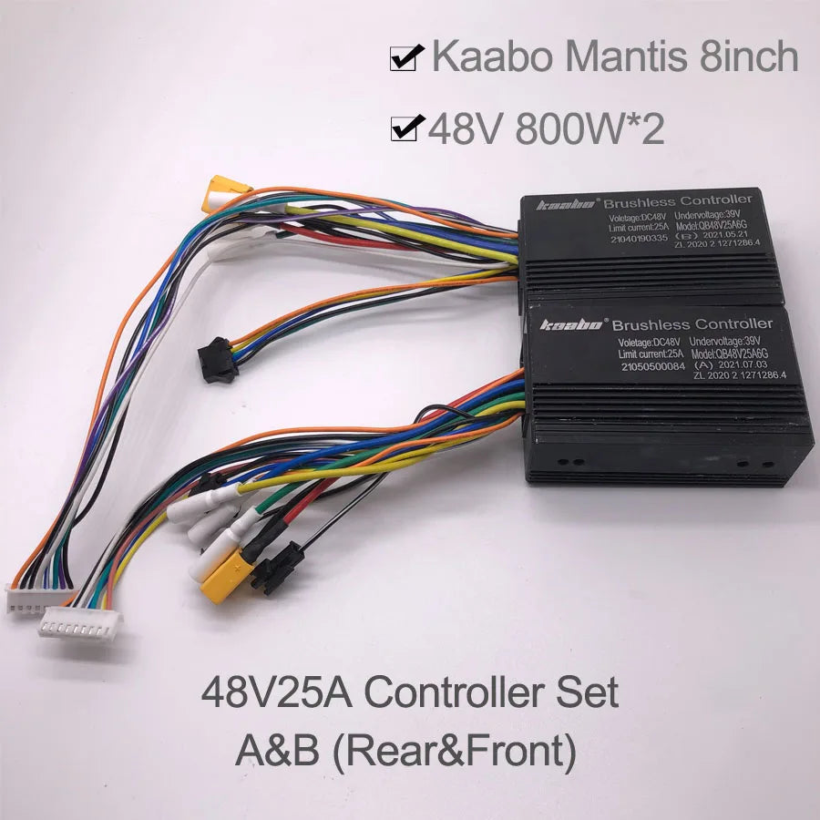 Mantis 8 48V25A Sine Wave Controller A B Front Rear Original Kaabo Mantis 8inch 800W Hall Electric Scooter Spare Parts