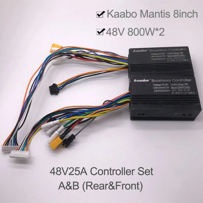 Mantis 8 48V25A Sine Wave Controller A B Front Rear Original Kaabo Mantis 8inch 800W Hall Electric Scooter Spare Parts