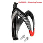 Portabidones Ciclismo Carbon Fiber+Glass Fiber Road Bike Bicycle Cycling MTB Water Bottle Holder Cage bottle rack bicycle Red With 2 Screws CHINA