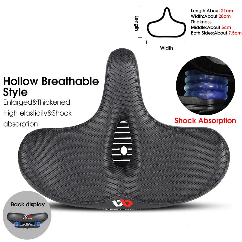 WEST BIKING Bicycle Saddle Waterproof Widened Thickened Cushion Ergonomic MTB Road Bike Seat Shock Absorption Cycling Saddles