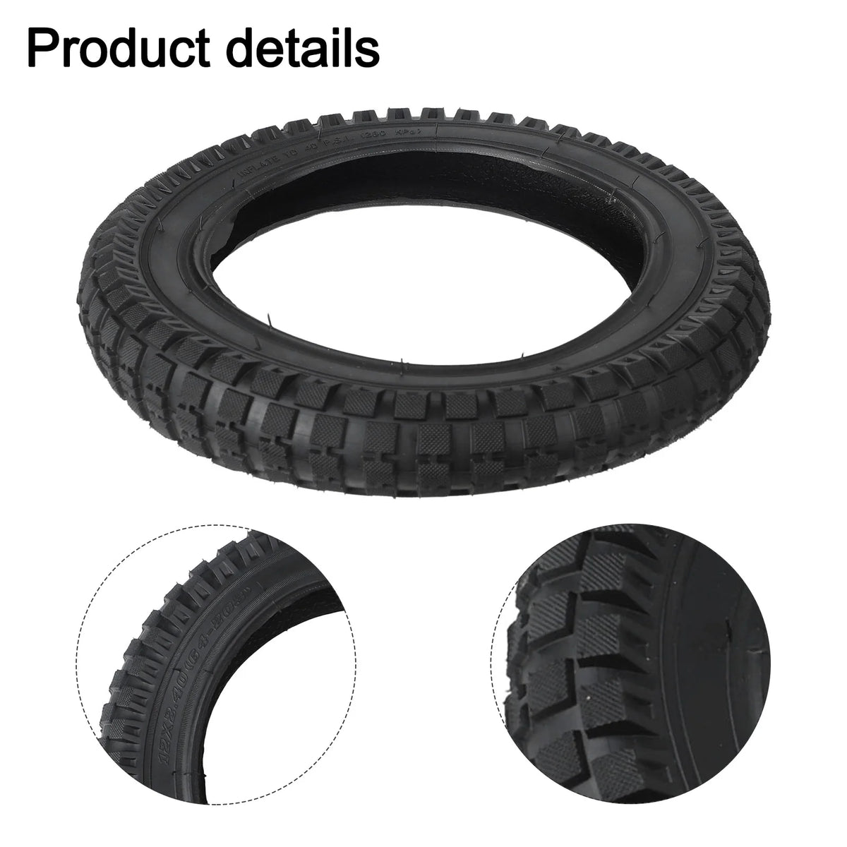 Heavy duty 12x2.4 tire for children bicycle