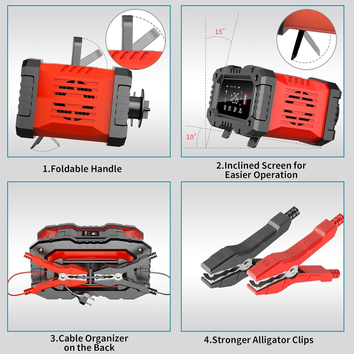 Heavy duty 20A battery charger for marine use