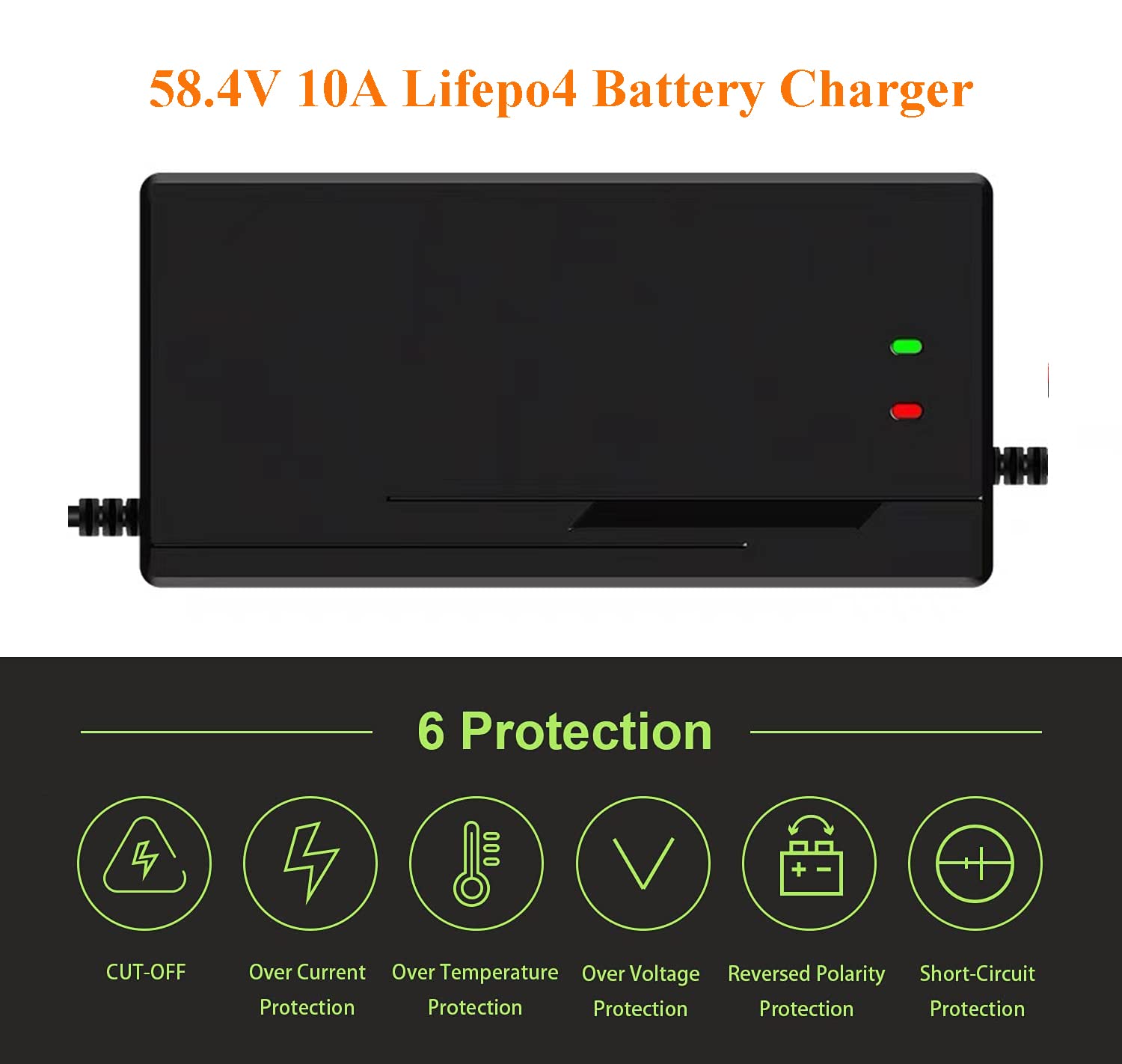 Heavy duty 48V LiFePO4 smart battery charger