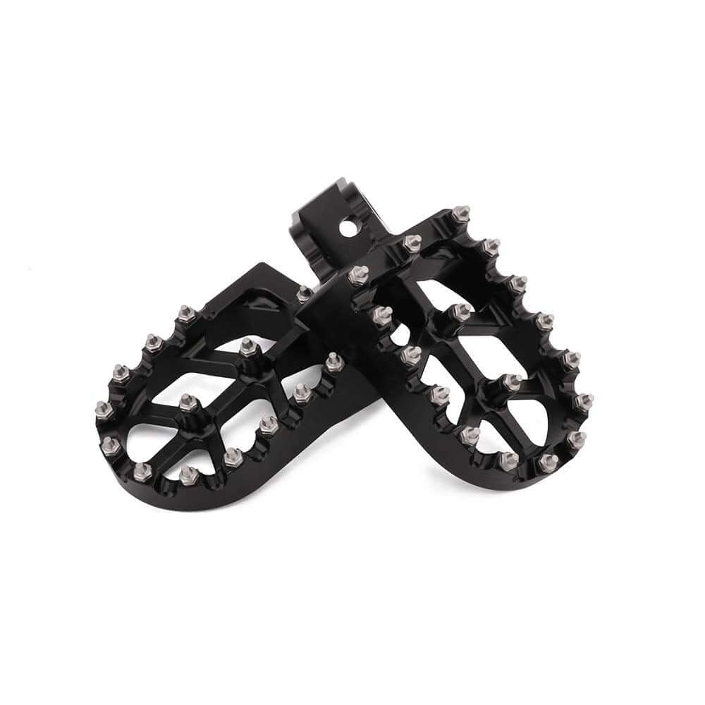 Heavy duty aluminum dirt bike foot pegs corrosion resistant design