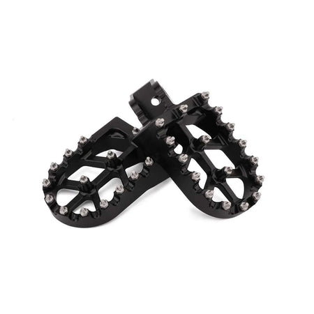 Heavy duty aluminum dirt bike foot pegs corrosion resistant design