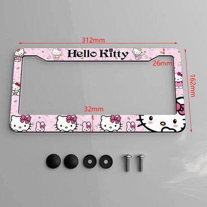 Hello Kitty license plate frame