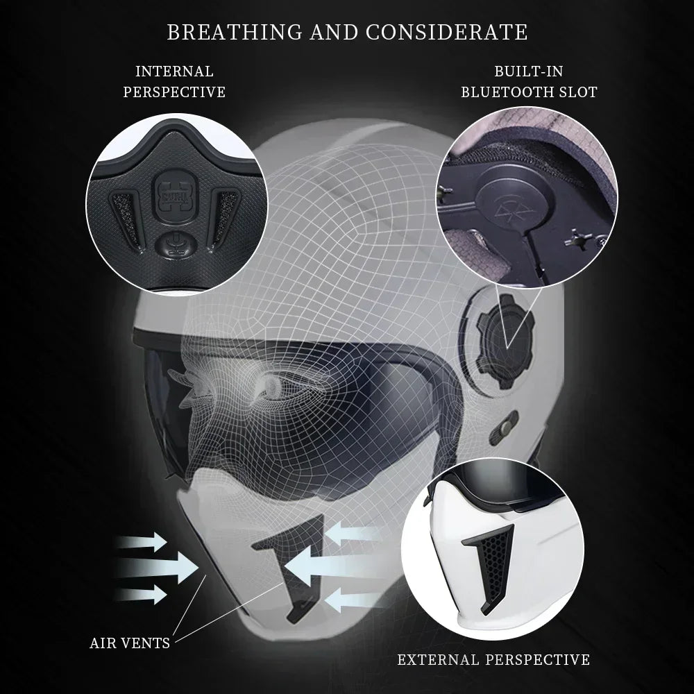   Modular Motorcycle Helmet CYRIL - DOT Approved